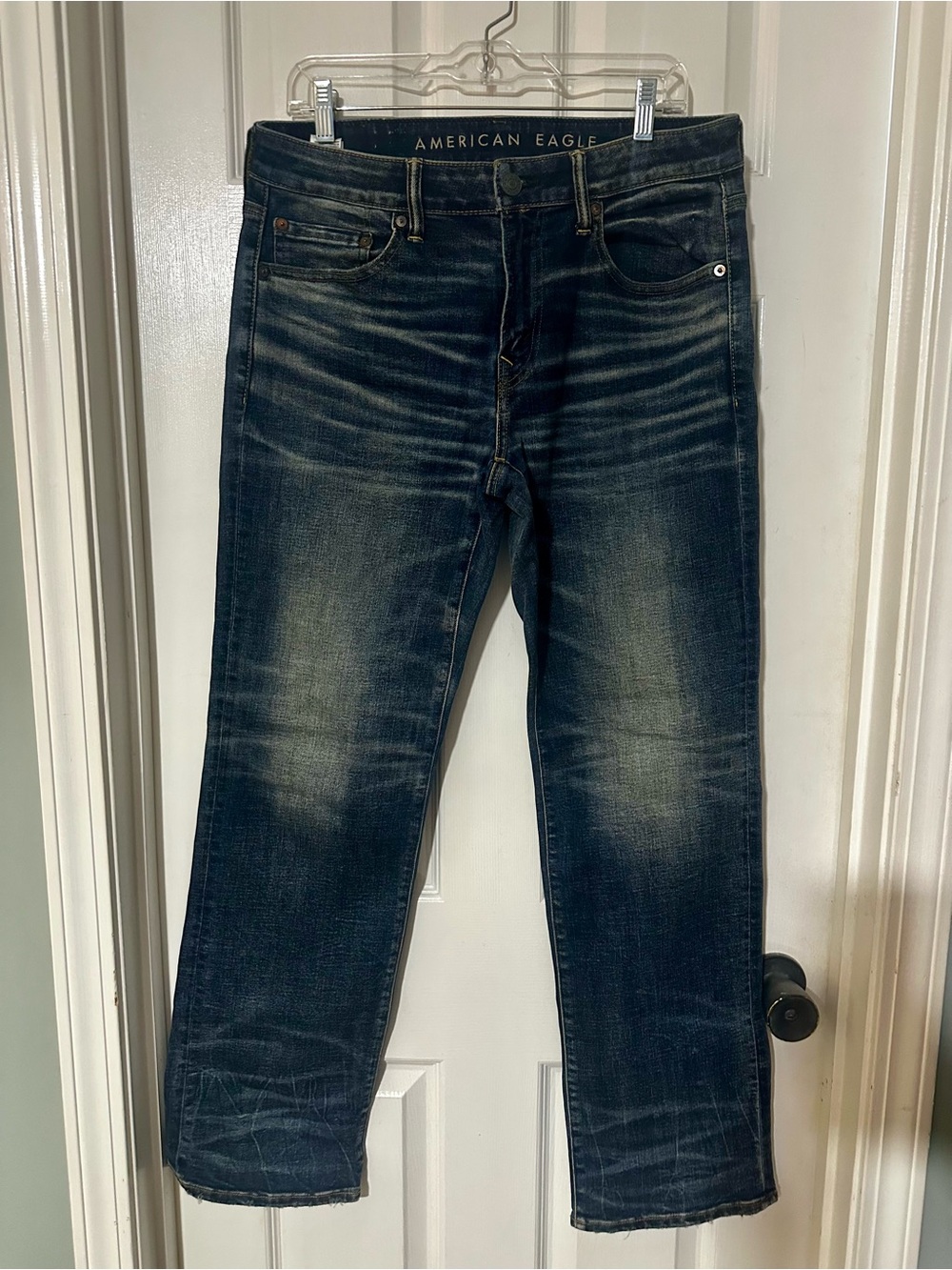American Eagle Outfitters Men’s Dark Blue Straight Jeans